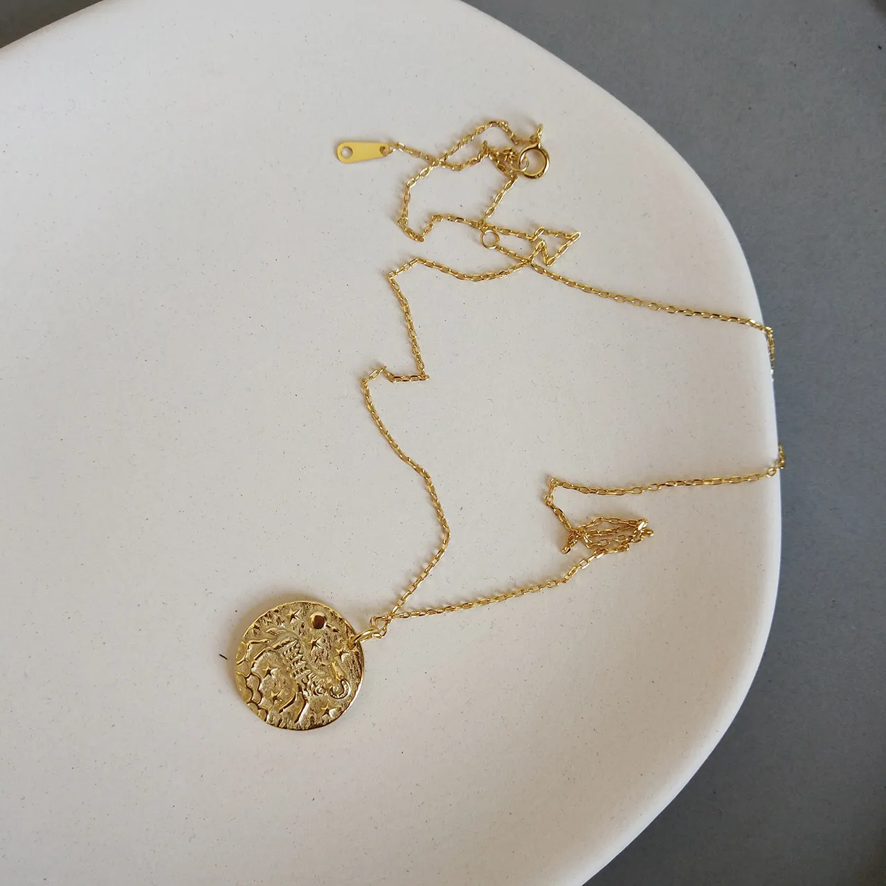 12 constelações signo do zodíaco estatueta moeda colar em 925 prata esterlina horóscopos jóias femininas medalha de ouro colar feminino cx270d