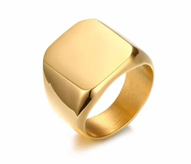 Мужское клубное кольцо с печаткой на мизинец, богато украшенное кольцо из нержавеющей стали, классические Anillos, мужские ювелирные изделия золотого тона, Masculino Bijoux265I