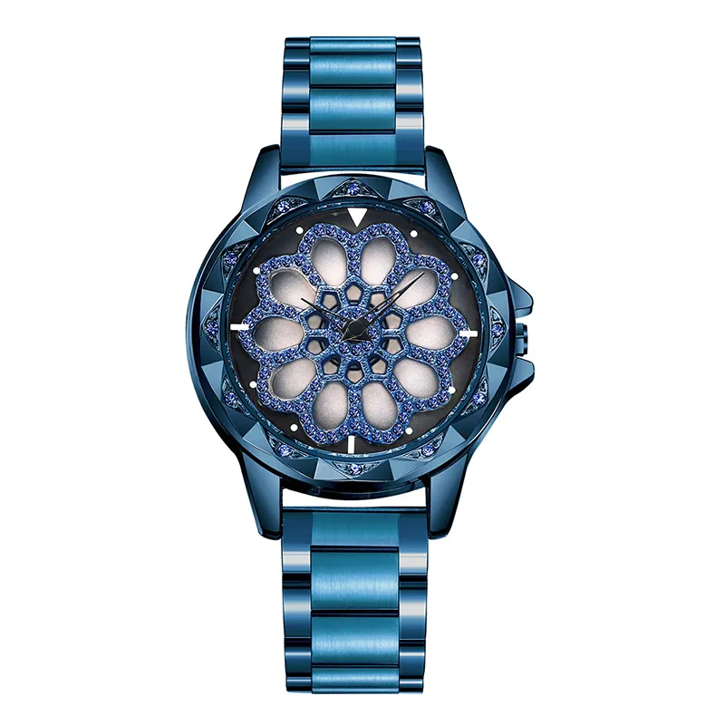 Panars Creative pusta obracająca się tarcza zegarek moda dla kobiet kwarcowe zegarki stalowe paski wodoodporne kobietom dziewczynę wakacyjną 2810