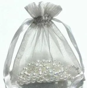 200 pezzi sacchetti regalo in organza argento sacchetti bomboniera 9 x 12 cm 3 5 pollici x 4 7 pollici 250R