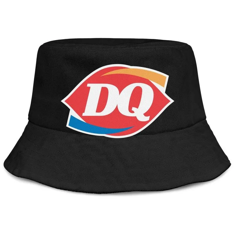 Dairy Queen DQ Eiscreme für Männer und Frauen Eimerhut coole Mode Eimer Baseballkappe Weißer Marmor Vintage alte amerikanische Flagge Plaid300D