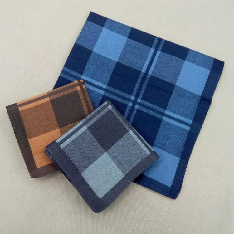 40x40CM Cotton Handkerchief Fine Satin Chocolate Handkerchief Square Scarf