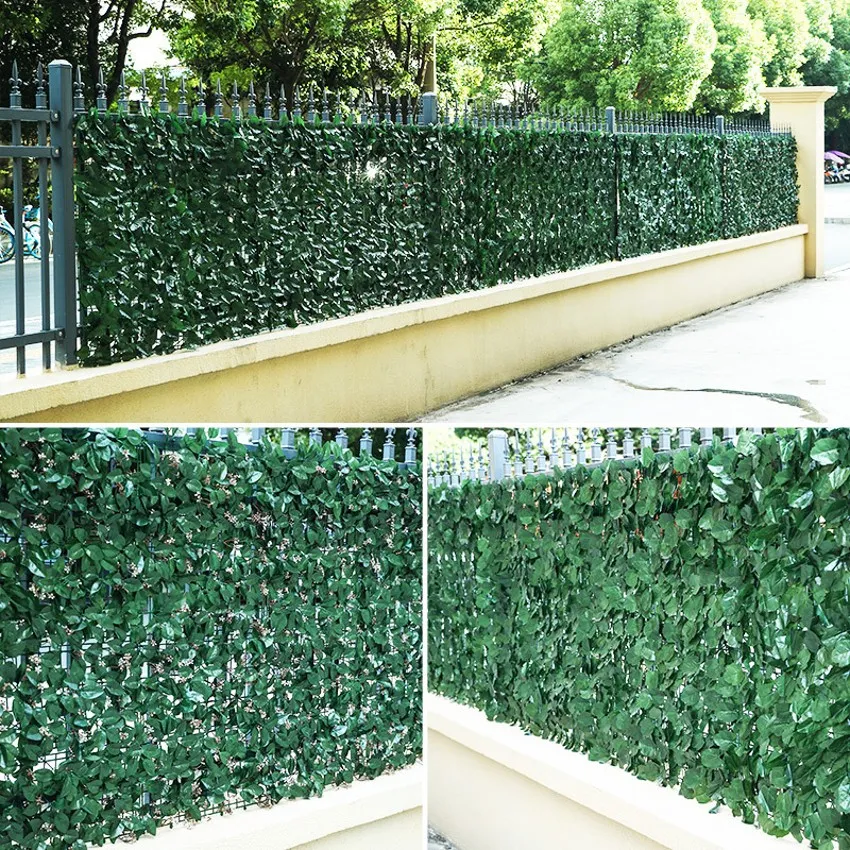 3 Meter künstliche Buchsbaumhecke, Sichtschutz, Efeu-Zaun, Outdoor, Garten, Shop, dekorative Kunststoff-Spalierplatten, Plants242W