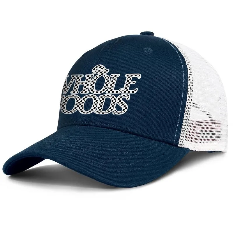 Whole Foods Market organic food for men and women adjustable trucker meshcap fitted cool cute classic baseballhats Plaid printing 291a