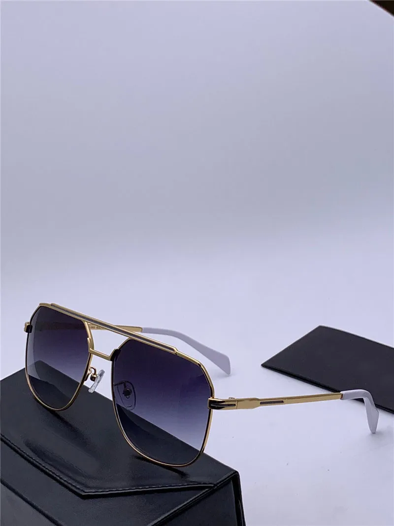 Hele-de nieuwste designer zonnebrillen 9081 Piloot frame frame stiksel kleurpoot bescherming licht kleur decoratieve brillen top 217p