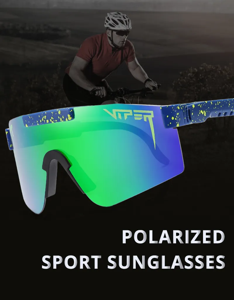 Sport Pit Winddichte oversized gepolariseerde zonnebril voor mannen/vrouwen TR90 Frame Mirrored Lens UV400 PV01-C6 CH018481797