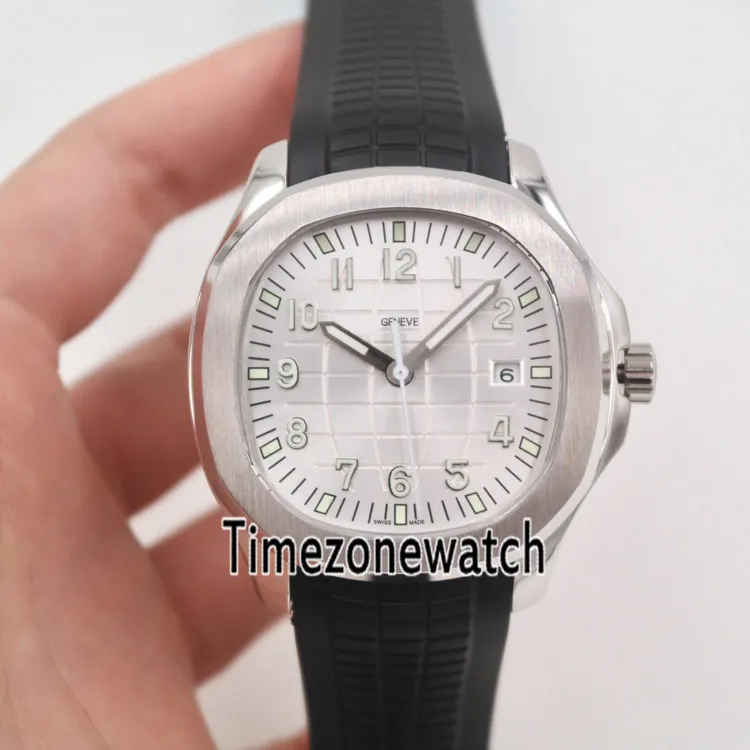 Nowy Aquanaut 5168G-010 STAL CASE Zielona Tekstura Wybierz Automatyczne męskie zegarek Zielone gumowe zegarki Wysokiej jakości tanie dla strezonewatc242g