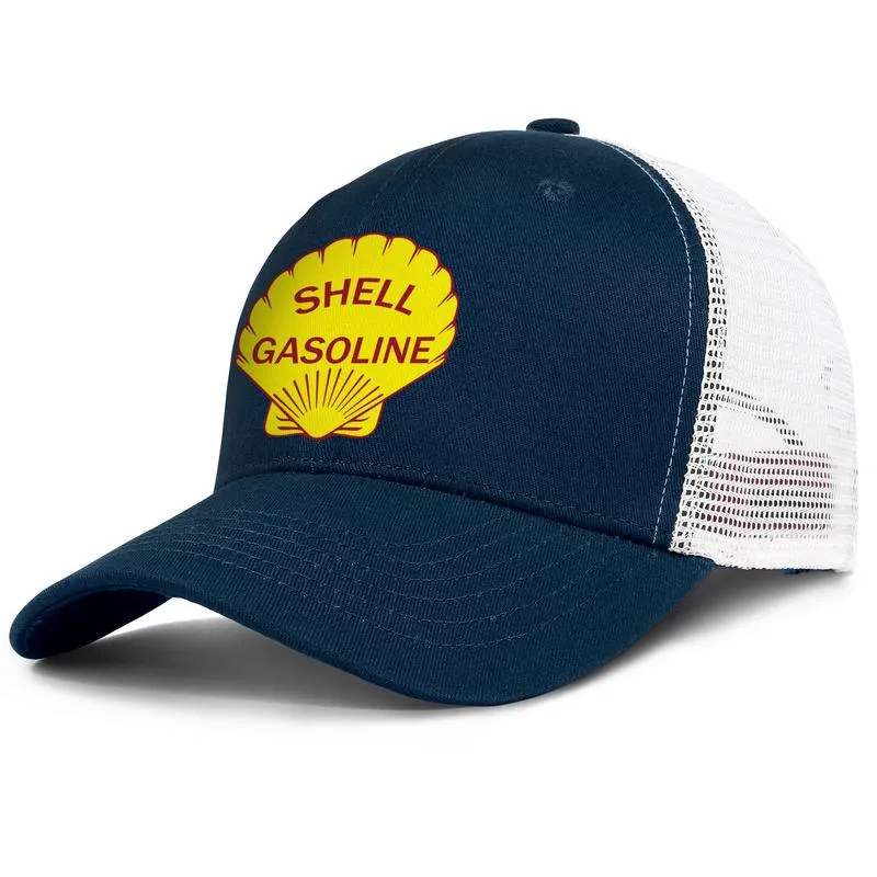 Shell Gasoline benzin İstasyonu Logo Erkek ve Kadınlar Ayarlanabilir Kamyoner Meshcap Golf Serin Kişiselleştirilmiş Şık Beyzbolhatlar Benzin Ame3250602