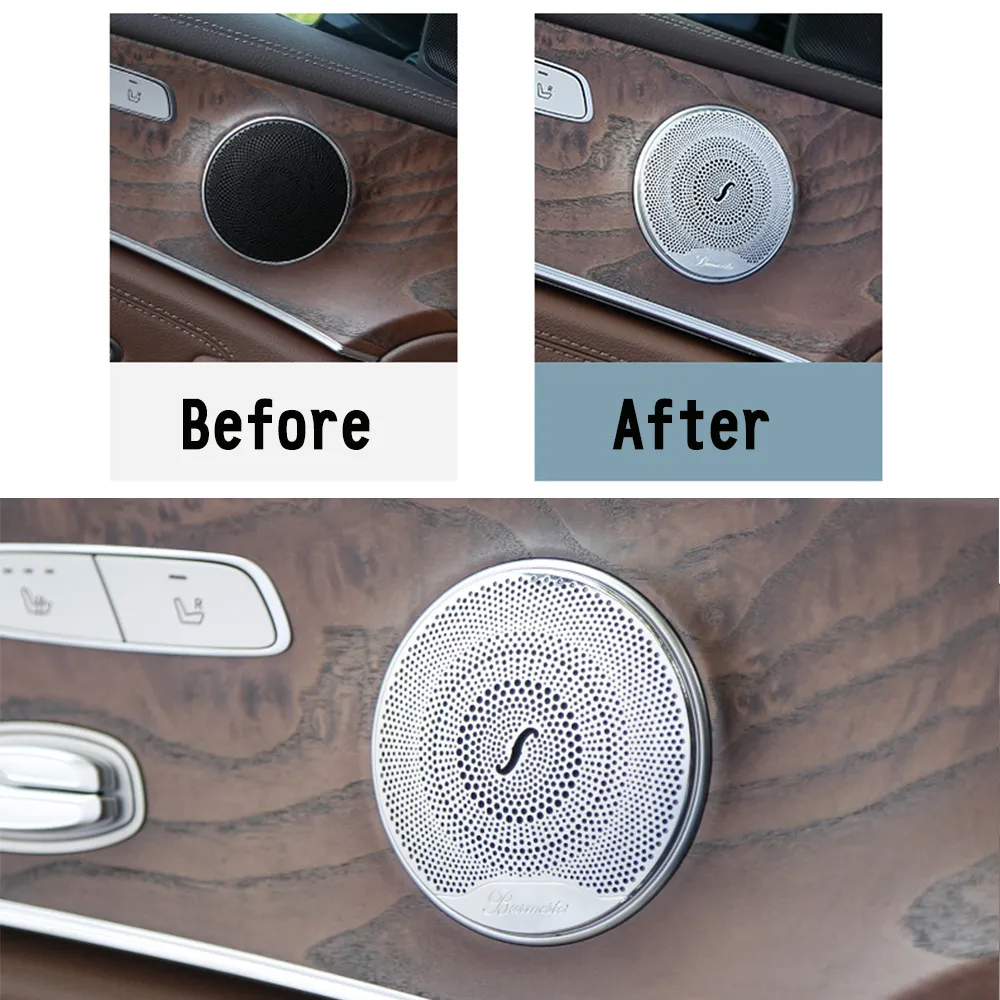 Высококлассник Car O Decor для Mercedes Benz 2015 C Glc E Car Door Trim Speaker Covers Styling 9652977