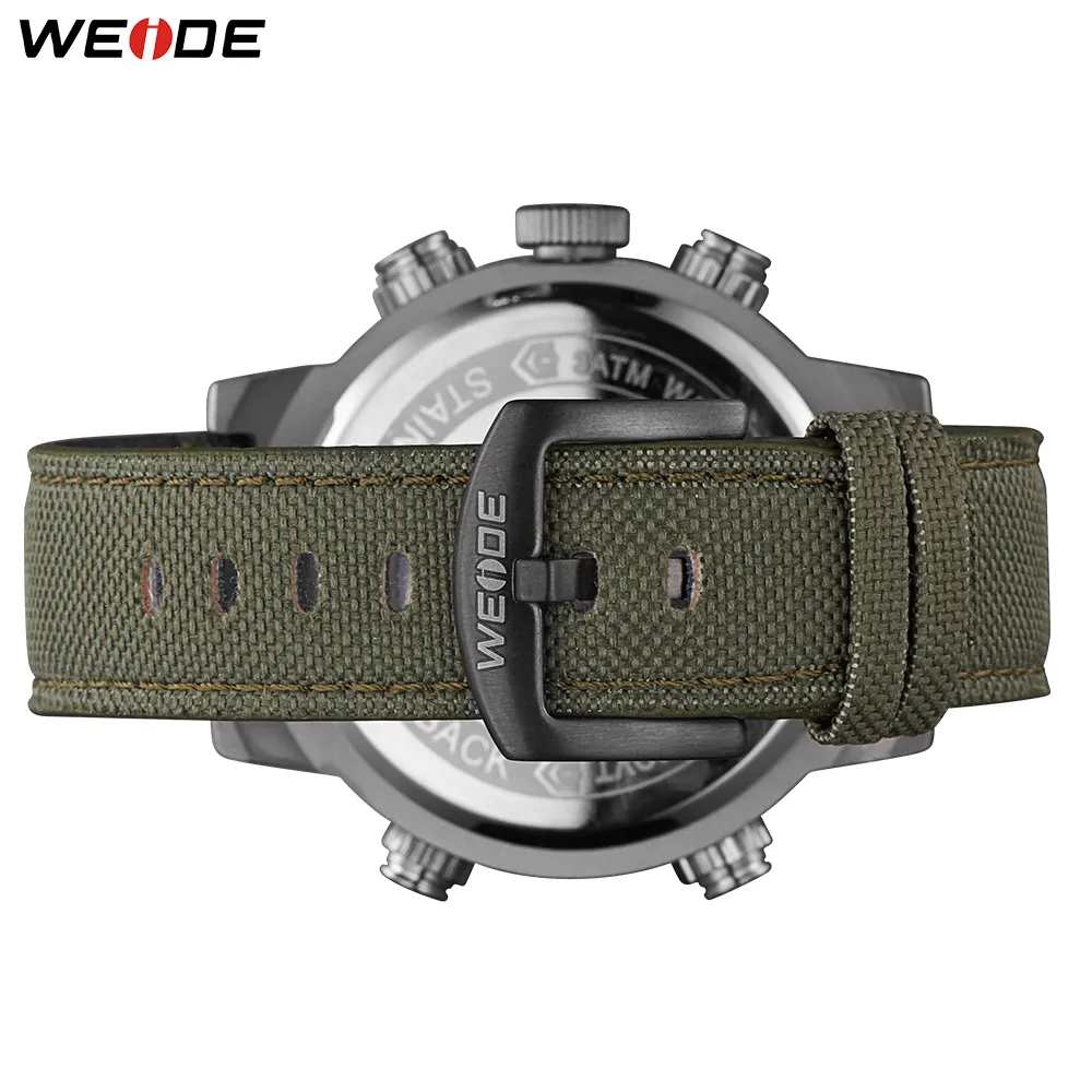 Weide Mens Casual Quartz Military Clock Digital siffra Display Nylon Rand Camouflage Wristwatch Relogio Masculino Reloj HOMBRE291Z