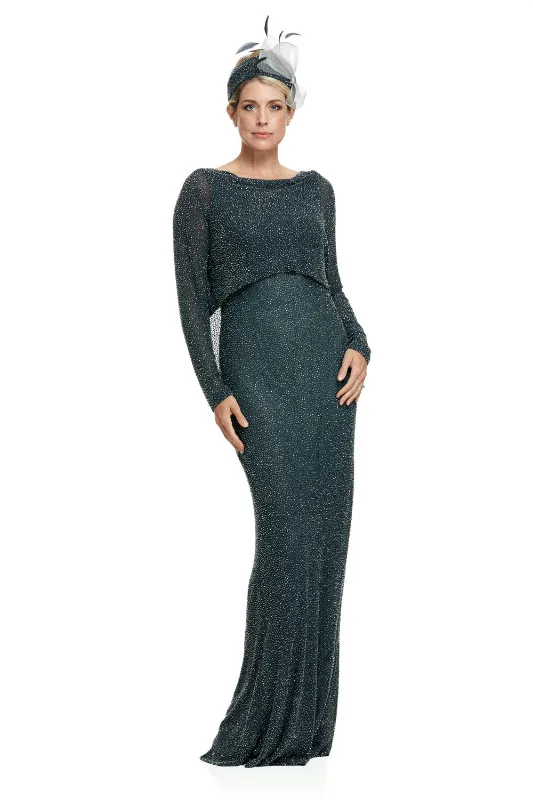 Modest Joyceyoungcollections Jewel Long Sleeve Backess Mother Of The Bride Dress With Jacket Tulle Mother Dress Formal Evening Gow286u