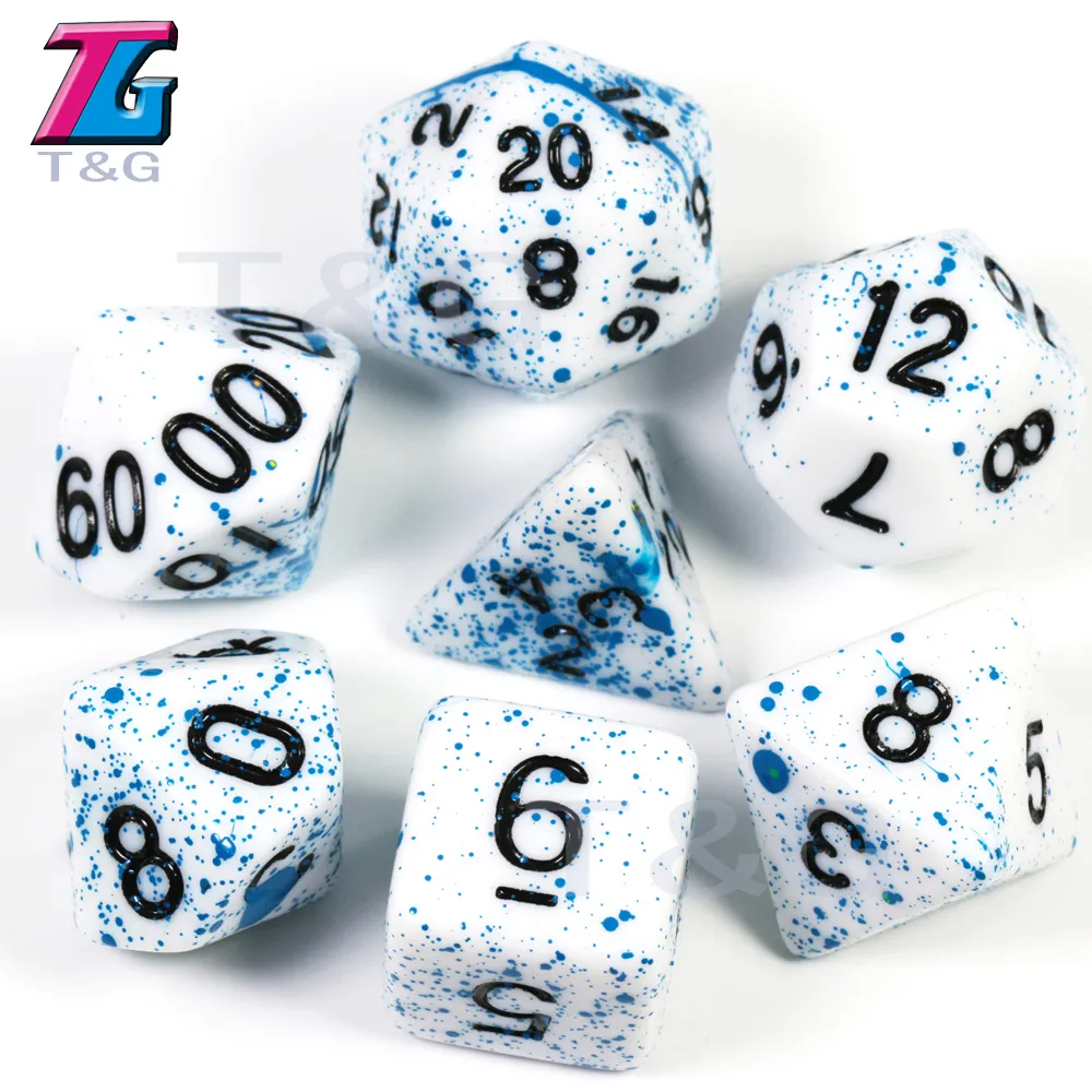 Set Dice Old Set البلاستيك الفريد من نوعه التأثير 255u