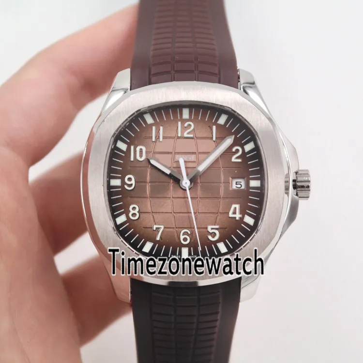 Nowy Aquanaut 5168G-010 STAL CASE Zielona Tekstura Wybierz Automatyczne męskie zegarek Zielone gumowe zegarki Wysokiej jakości tanie dla timeZoneWatc257t