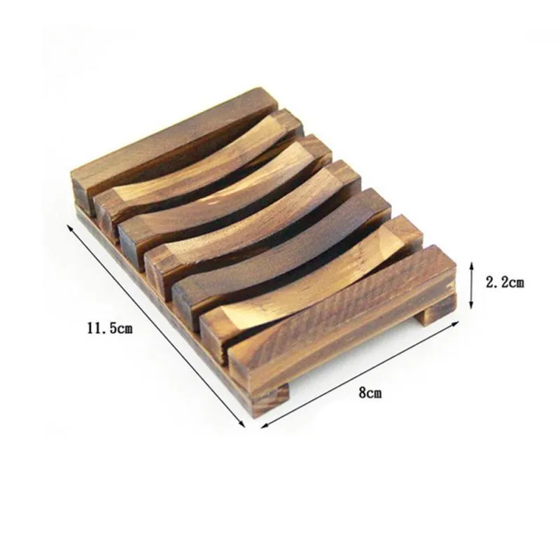 Drewniane mydło naczynia zwęglone drewniane drewniane magazynowanie uchwyt plemu