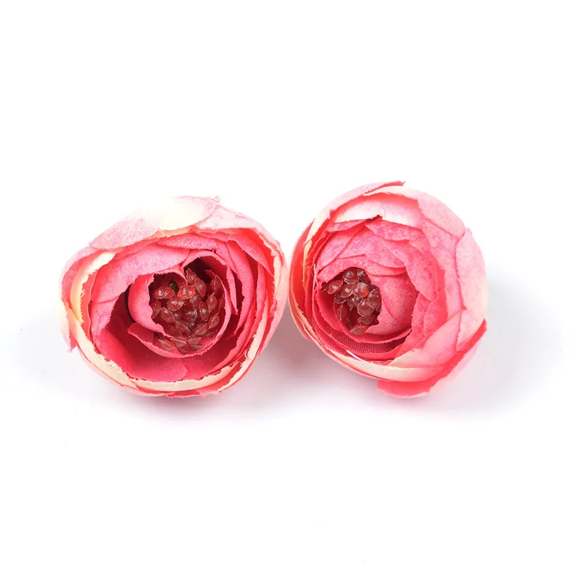 100 pçs 4cm seda rosa bud cabeças de flores artificiais para decoração do quarto casamento diy grinalda caixa presente scrapbooking artesanato falso flores279r