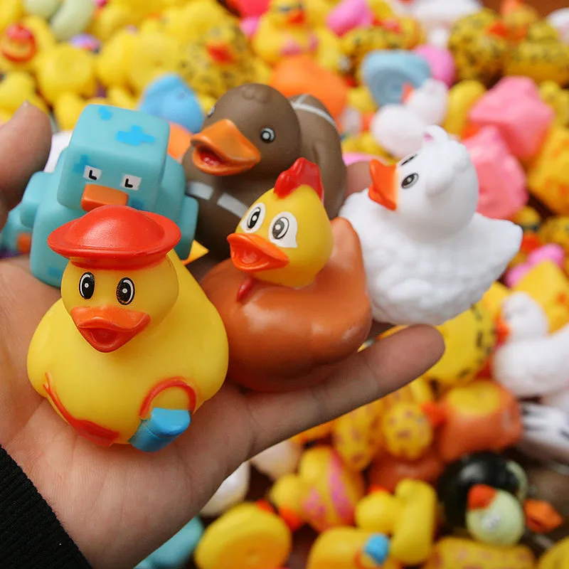 Random Rubber Duck Multi styles Duck Baby Bath Bathroom Water Toy Swimming Pool Floating Toy Duck Y2003231891