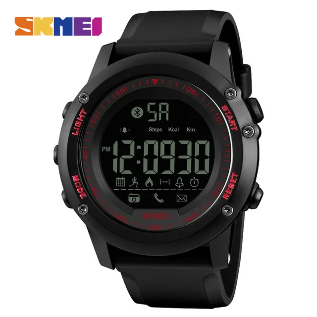 Skmei smartwatch hombre masculino bluetooth camara controle relógio de pulso masculino inteligente digital esporte relógios reloj hombre 1321258v