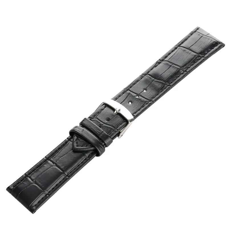 Аксессуары для часов 18, 20, 22, 24, 26 мм, черные, коричневые кожаные часы, ремешок для наручных часов, сменный ремешок, браслет, пряжка, пружинные стержни Str316v
