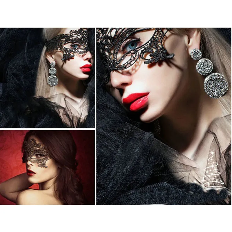 Worldwide Black Sexy Lady Halloween Lace Mask Cutout Eye Mask for Masquerade Party Fancy Mask Costume For Halloween Party9094667