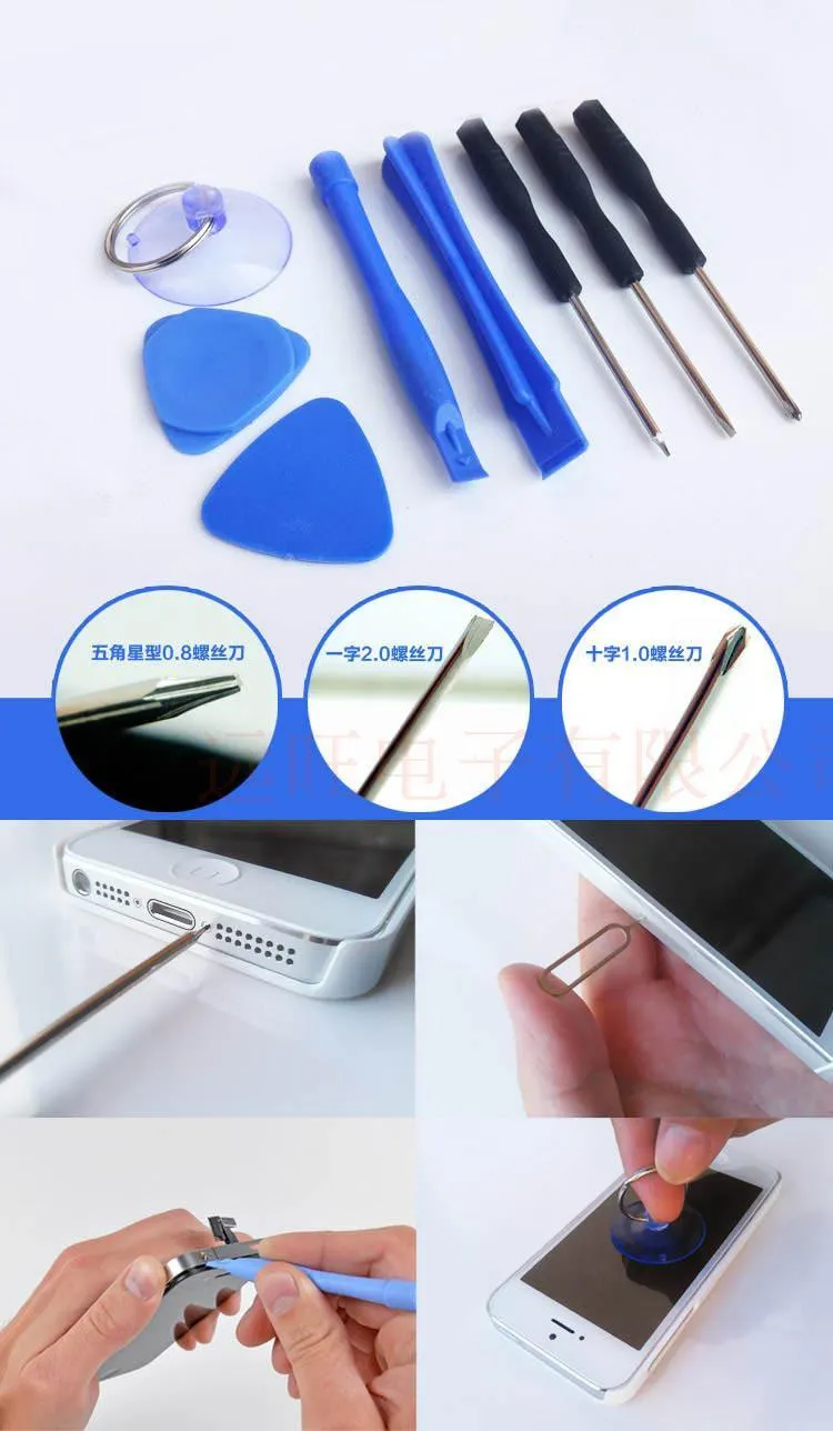 8 in 1 Repair Iphone Pry Kit Opening Tools Special Repair Kit Set screwdriver For BPPLE mobile phone210P