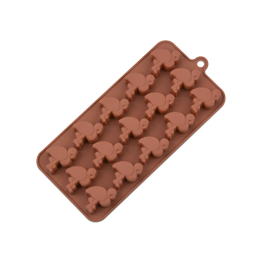 Moldes de doces de flamingo cereja com 15 buracos, molde de folha de bordo de 10 furos, molde de chocolate com 8 furos, cacto de silicone, 4 peças, conjunto272b