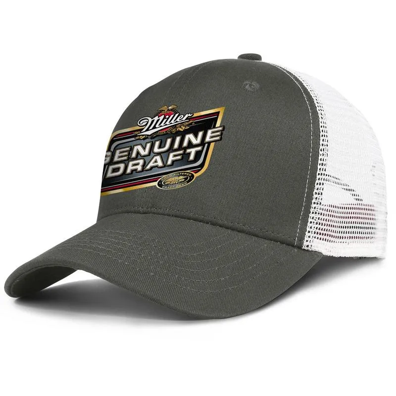 Miller Echt Draft voor mannen en vrouwen verstelbare trucker meshcap ontwerp sport schattig originele honkbalhoeden MGD logo Lite Brewing H6640691