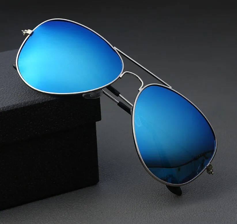 Mode-Piloten-Sonnenbrille für Damen und Herren, 58 mm, Designer-Spiegel, UV400-Schutz, Vintage-Fahrsonnenbrille, l4u mit Etuis online246B