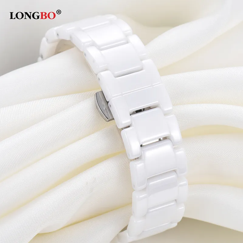 CWP 2021 najlepsza marka Longbo luksusowa moda swobodna kwarcowa ceramiczna zegarki Lady Relojes Majer Women Wristwatch Girl Dress Female Ladie238v