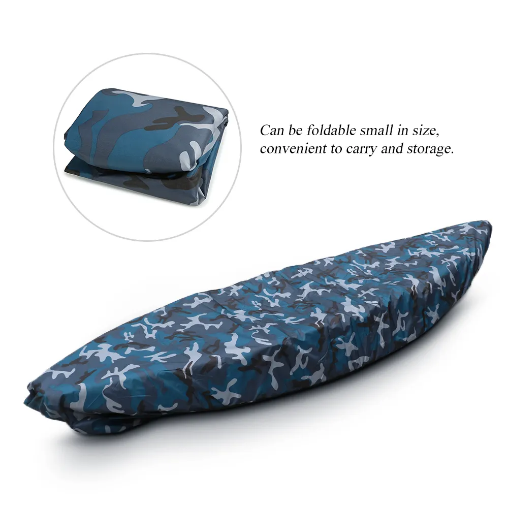 Professionell universal kajakförvaring Cover Camouflage Canoe Boat Waterproof UV Resistant Dust Protection242T