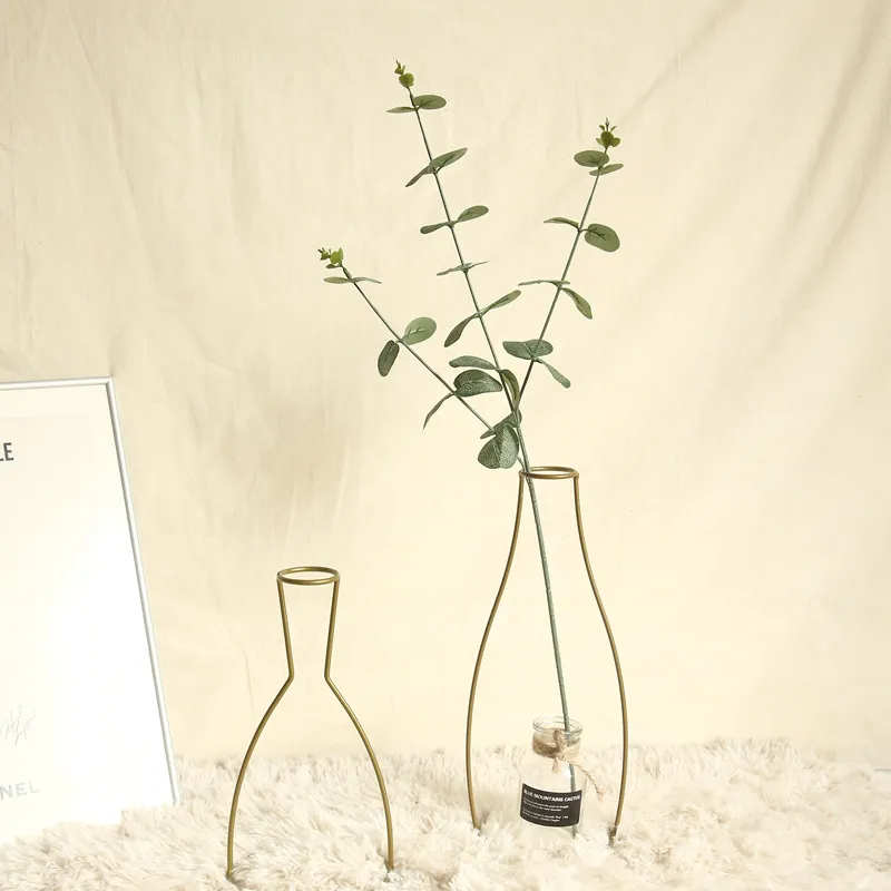 65cm 시뮬레이션 꽃 유칼립투스 인공 식물 녹지 유칼립투스 잎 결혼식 꽃 가정 장식 atificial296c