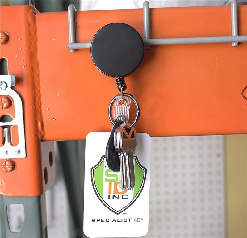 Wire Rope Elastic KeyChain Sporty Recoils Dractable Alarm Key Chain Anti-Lost Telescopic Key Ring Keys Trinket Badge Reel Belt C273f