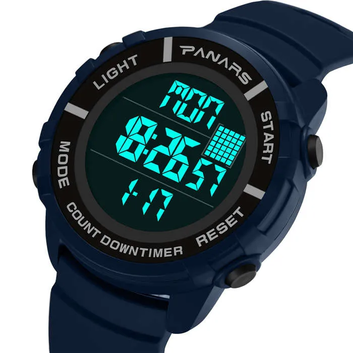 PANARS Neue Outdoor-Sport Männer Uhren Wasserdicht Armbanduhren für Schwimmen Männer Sport LED Display Digital Uhr Stunde 8103230t