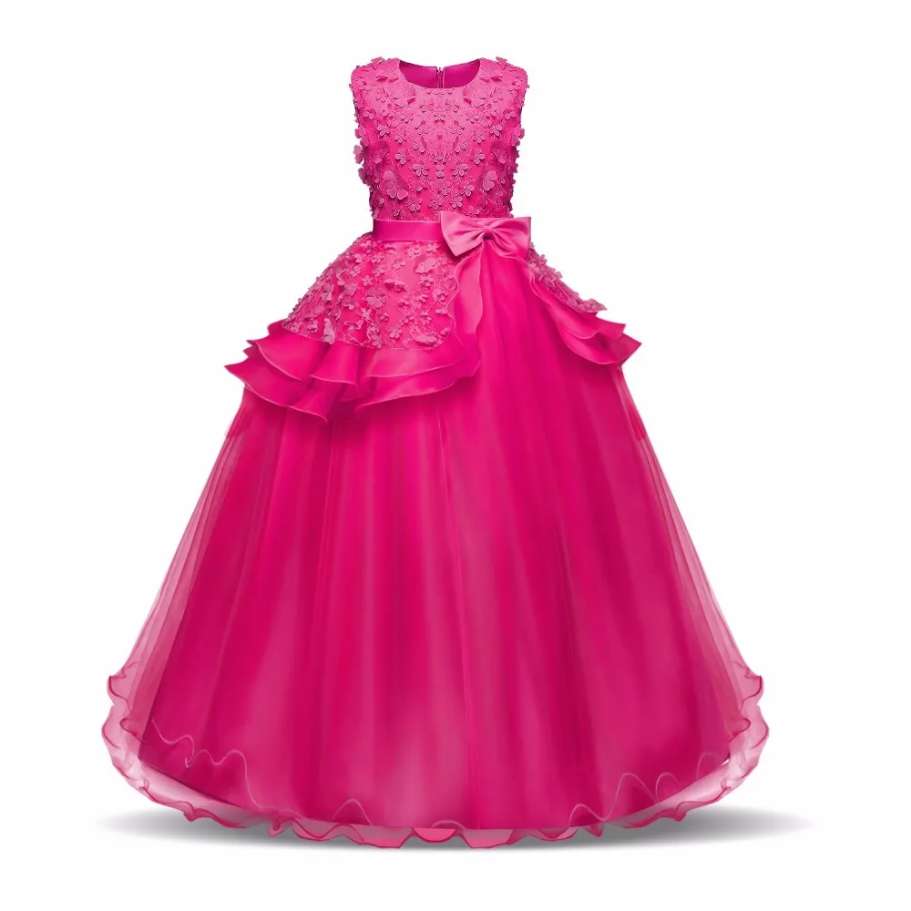 Teenager-Mädchen-Kleider für Mädchen, 10, 12, 14 Jahre, Geburtstag, ausgefallenes Abendkleid, Blumenhochzeit, Prinzessin, Partykleid, Kinderkleidung, T2001073788265