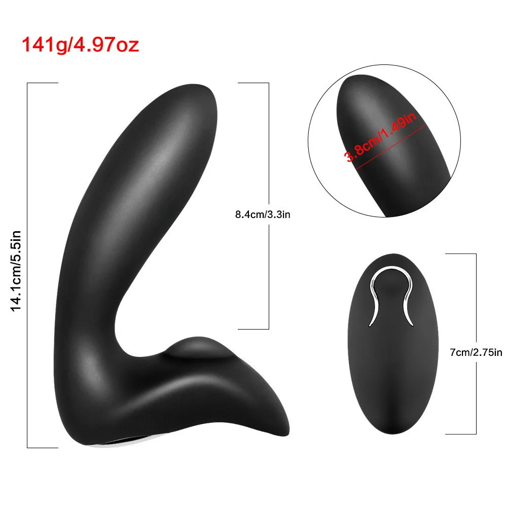 Massageador de próstata vibrador anal controle remoto sem fio vibratório anal plug butt plugs brinquedos sexuais para adultos masturbador para homem y197154648