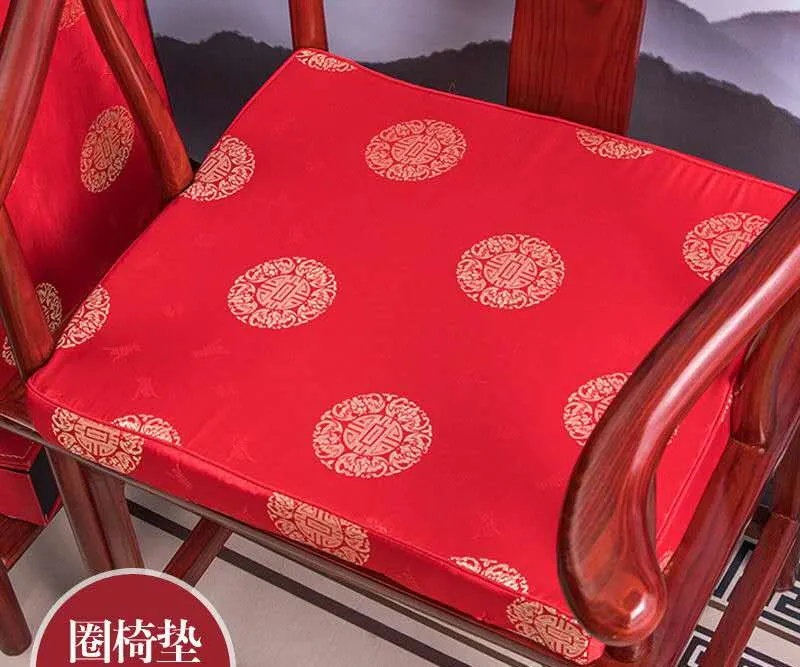 Cuscini di seduta confortevoli addensati in profondità 5 cm 8 cm sedie da pranzo Poltrona Divano Tappetino antiscivolo in broccato di seta cinese Ho308A