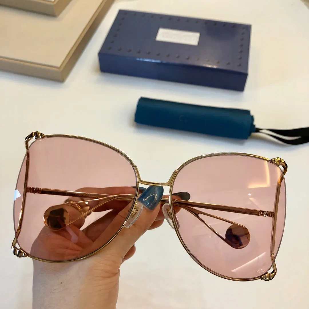 Designer lussuoso occhiali da sole limpidi bicchieri rotondi donne in occhiali da ottica classica occhiali grandi metallo lente trasparente occhio perle orname232h