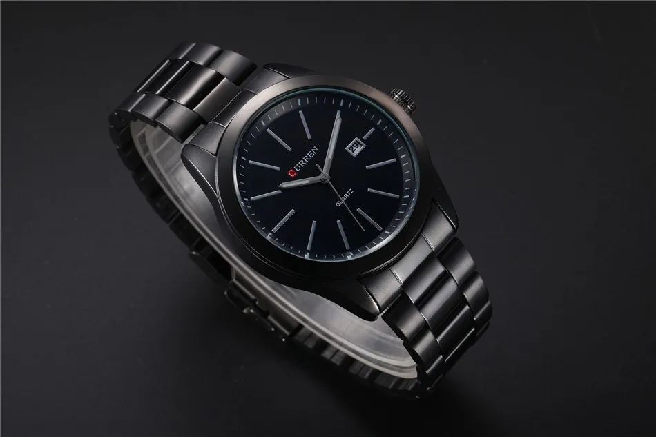 CWP Curren Fashion Men Watches Full Steel Wristwatch Classic Business Man Clock Casual Military Quartz Calender Watch Reloj294U