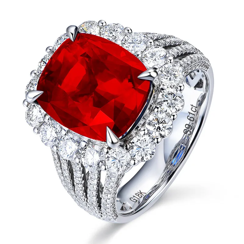 Bague saphir Royal naturel pour femmes, plaqué or 18 carats, imitation diamant, bijoux en direct, 254N