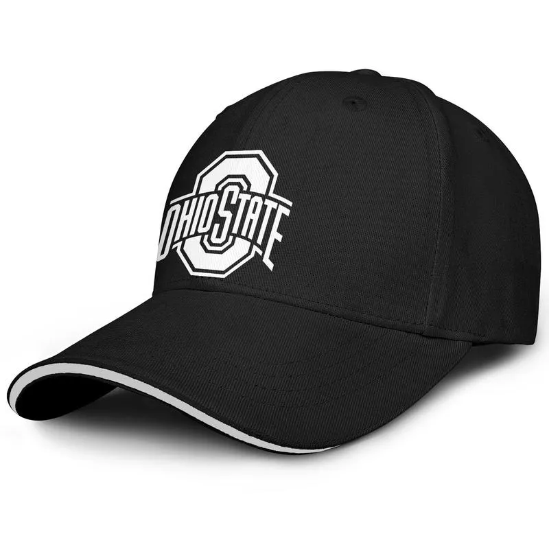 Unisex Ohio State Buckeyes Sport Fashion Baseball Sandwich Hat Retro drużyna ciężarówka Cape Cap Football Logo Białe różowe rak piersi 196d