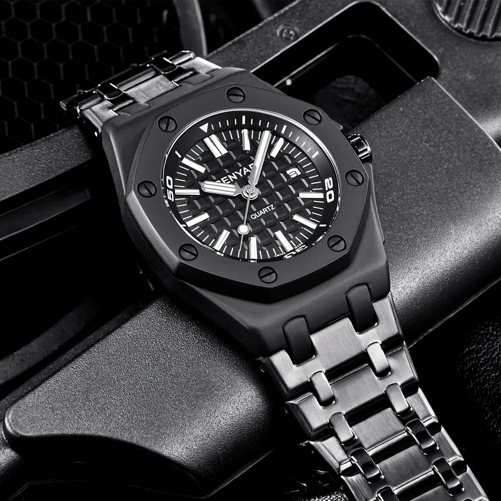 BENYAR Relógios masculinos de quartzo moda casual 30M relógio esportivo à prova d'água relógio de pulso masculino de aço inoxidável reloj hombre New278p