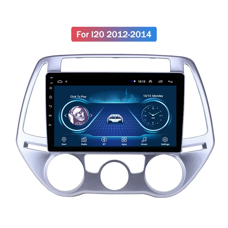 Автомобильное видео с сенсорным экраном 9 дюймов для Hyundai I20 2012-2014 Android 10 HD GPS Navigation Bluetooth Wi-Fi SWC Link