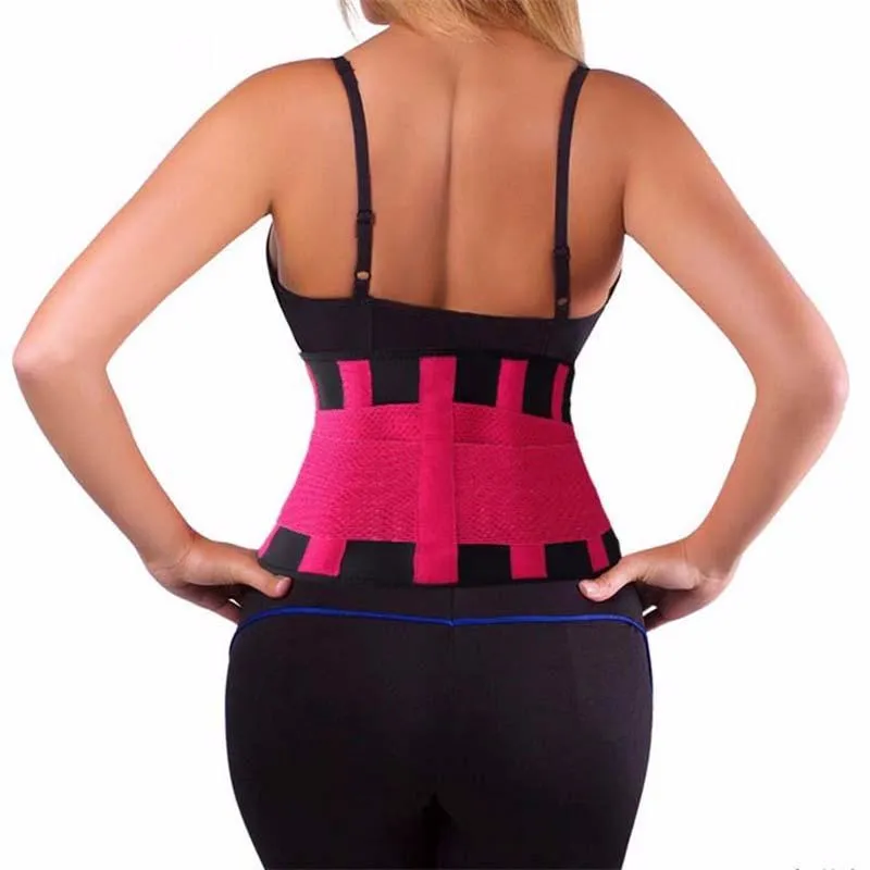 US Stock Taille Rückenstütze Schweißgürtel Taillentrainer Cincher Oberschenkeltrimmer Fitness Gym Workout Bund Bauchkontrolle Body Shaper fy8052