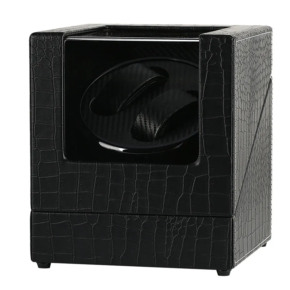 Black Automatic Watch Winder US UK UK AU EU PLIG ADAPTER MÉCANIQUE AUTENDING BOX DOUBLE MOTOR MOTEUR HEPORTS NOUVEAU ARRIVE 2019237H