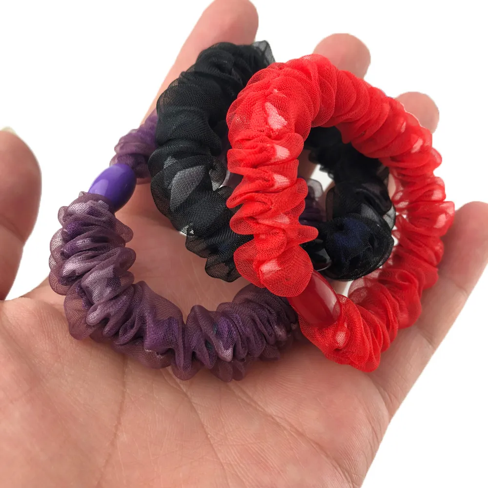 100 Stück Mix Farben heißer Frühling und Sommer Mädchen Seil kleine frische süße Haarring Scrunchie Damen Accessoires