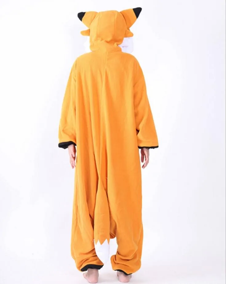 Animal dorosły wysokiej jakości Mr Fox Kigurumi piżamę grube miękkie polar Halloween Party Family Party Halloweenowe Kostiumy 237p