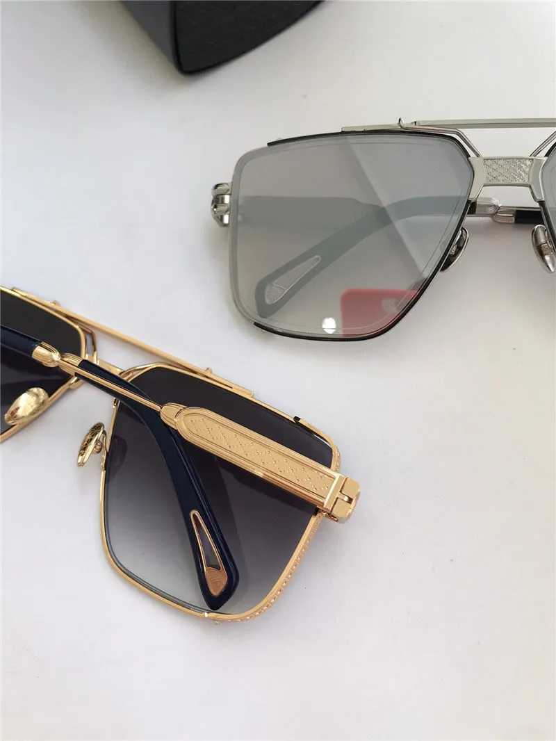Top herenbril DE DAWM design zonnebril vierkant K goud hol frame high-end topkwaliteit outdoor uv400 eyewear325P