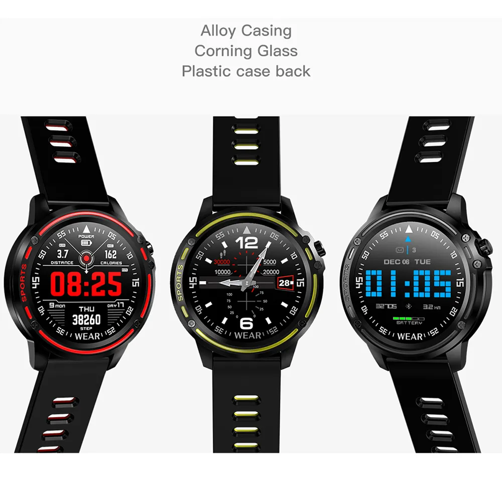 Relógio inteligente l8 masculino ip68 à prova dwaterproof água reloj hombre smartwatch com ecg ppg pressão arterial freqüência cardíaca esportes pulseira fitness relógio.