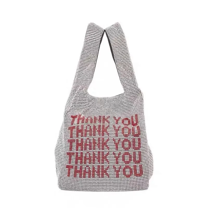 Спасибо, блестки, сумка, маленькие сумки Crystal Bling Fashion Lady Buckte Dimbags Vest Girls Glitter S 2206282640