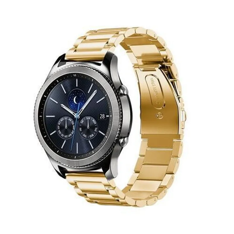 Assista Bandas Metal Strap para Engrenagem S3 Frontier Galaxy 46mm Band Smartwatch 22mm Pulseira de Aço Inoxidável Huawei GT S 3 46206N