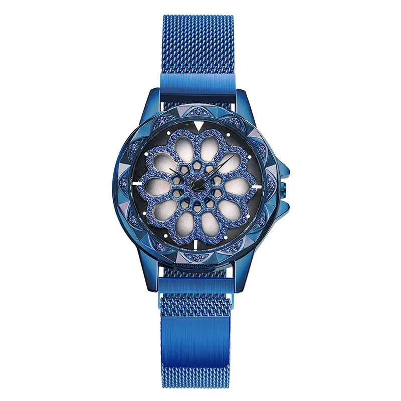 Panars Creative pusta obracająca się tarcza zegarek moda dla kobiet kwarcowe zegarki stalowe paski wodoodporne kobietom dziewczynę wakacyjną 2810